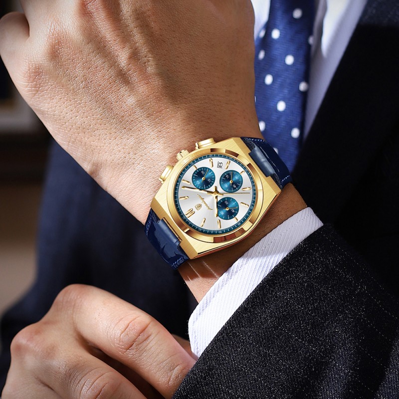 Men's Watch, Multifunctional, Business Style, with Calendar, Luminous, Stylish, Newly Launched, Waterproof, Quartz Wristwatch for Men